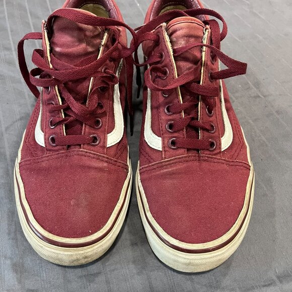 Vans Old Skool Sz 8.5, Bordeaux/red - Picture 4 of 5